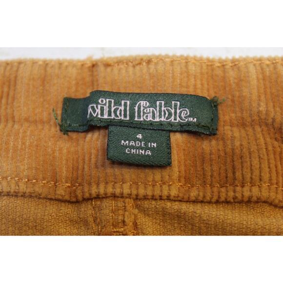 Wild Fable Mini Skirt Women's 4 Tan/Brown Corduroy Pockets Button Front - Picture 3 of 8
